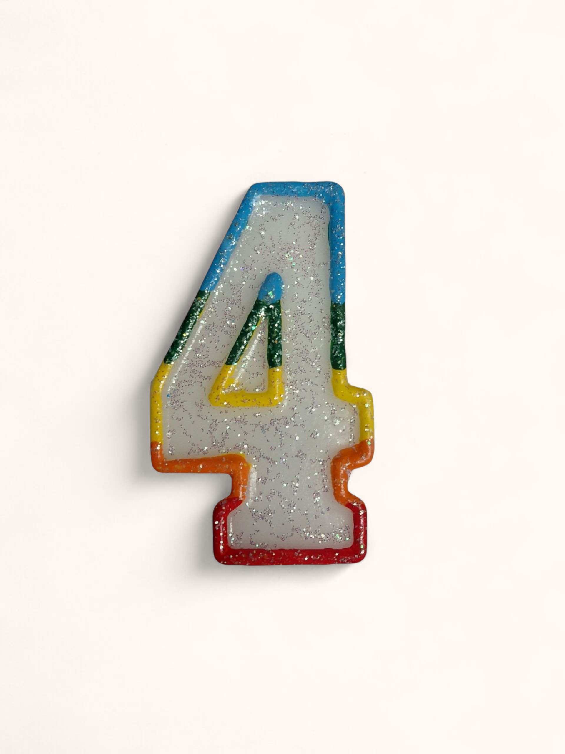 Kerzen & Zahlen – Glitzer Regenbogen