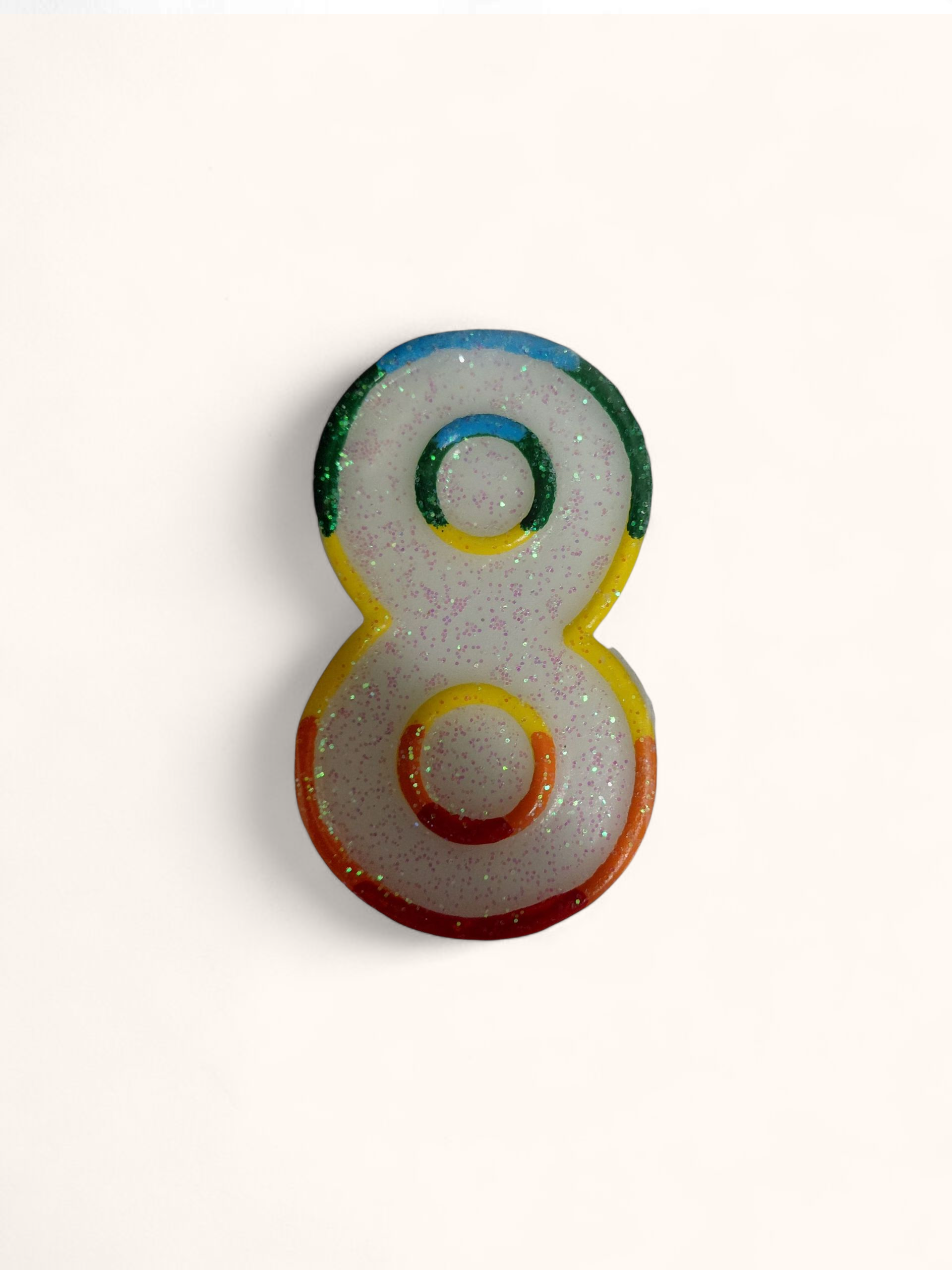 Kerzen & Zahlen – Glitzer Regenbogen