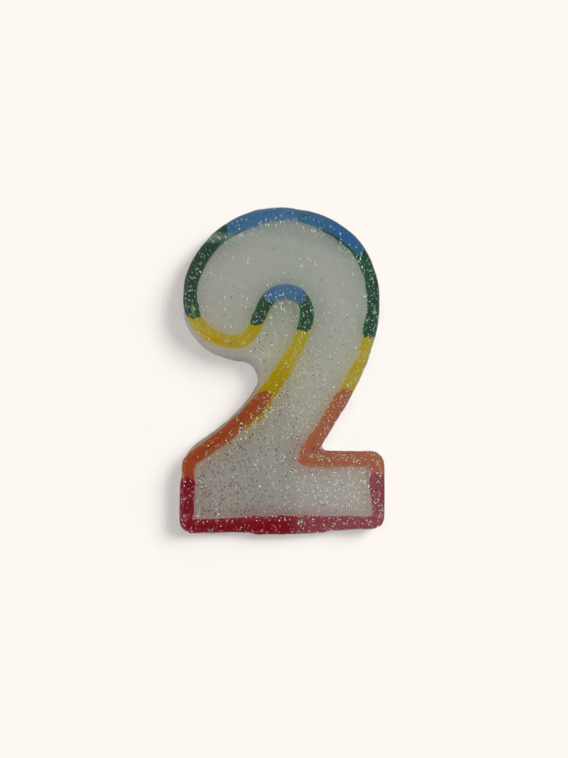 Kerzen & Zahlen – Glitzer Regenbogen