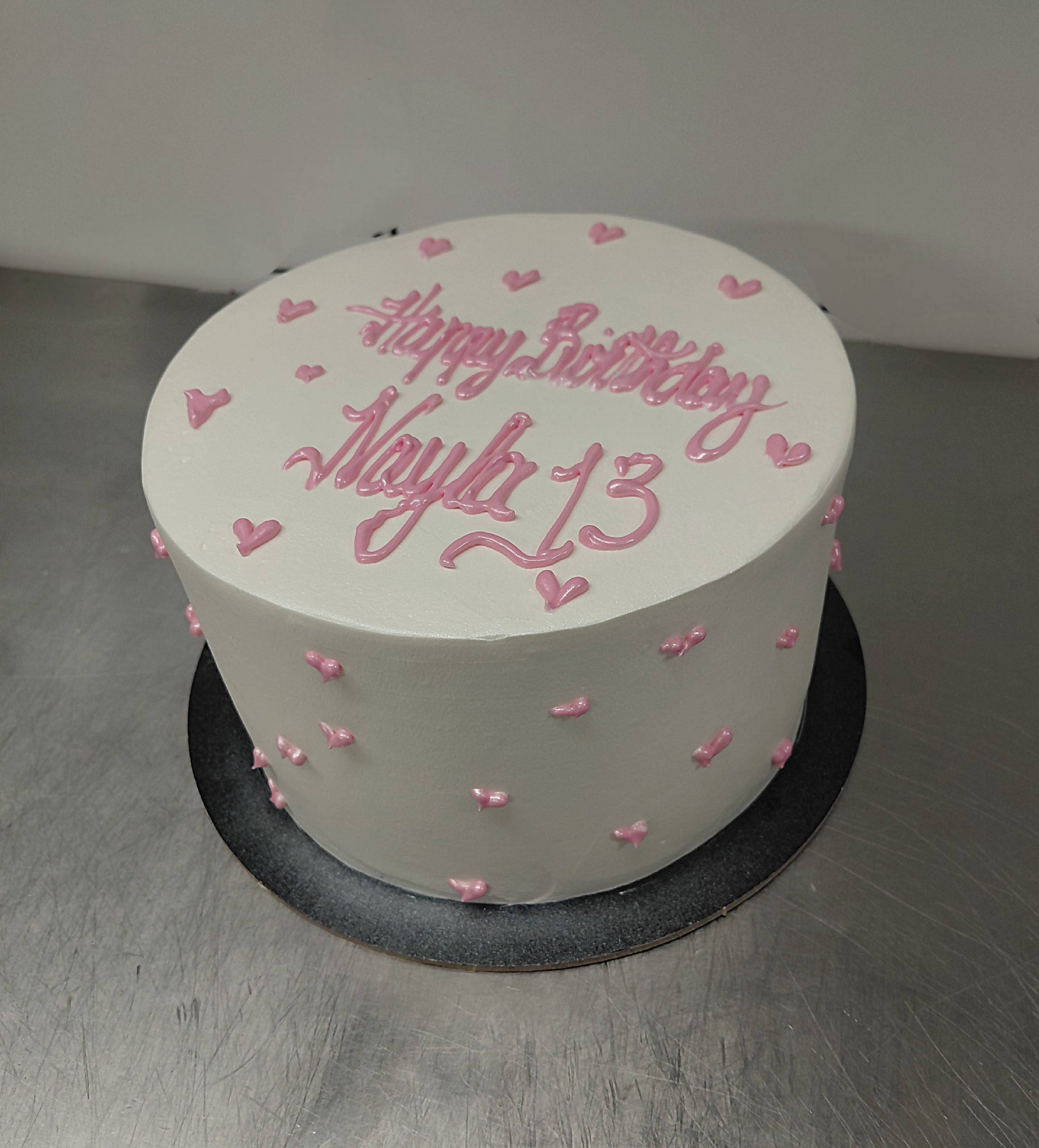 Minimal Heart Birthday Cake