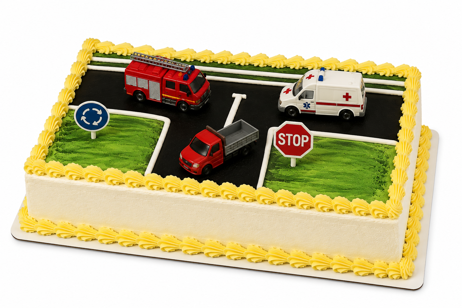 Rettungsfahrzeuge Spieltorte – Geburtstagstorte für kleine Helden | The Cake Alchemist