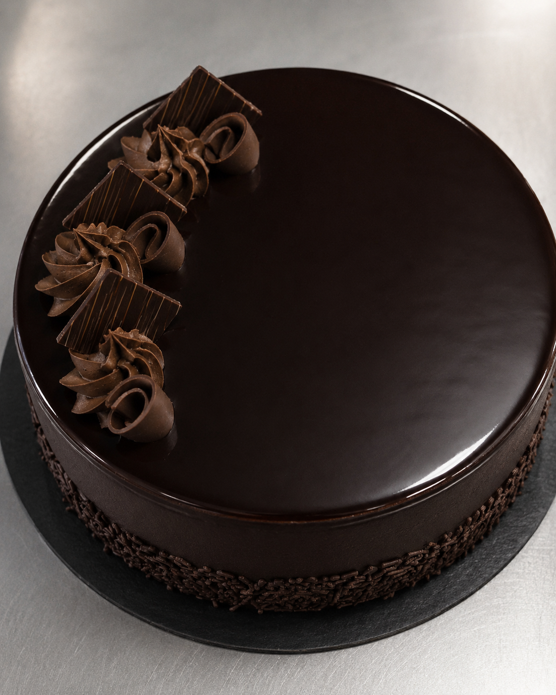 Schoko Torte mit dunkler Ganache (Ø 22 cm | ca. 8–10 Personen)