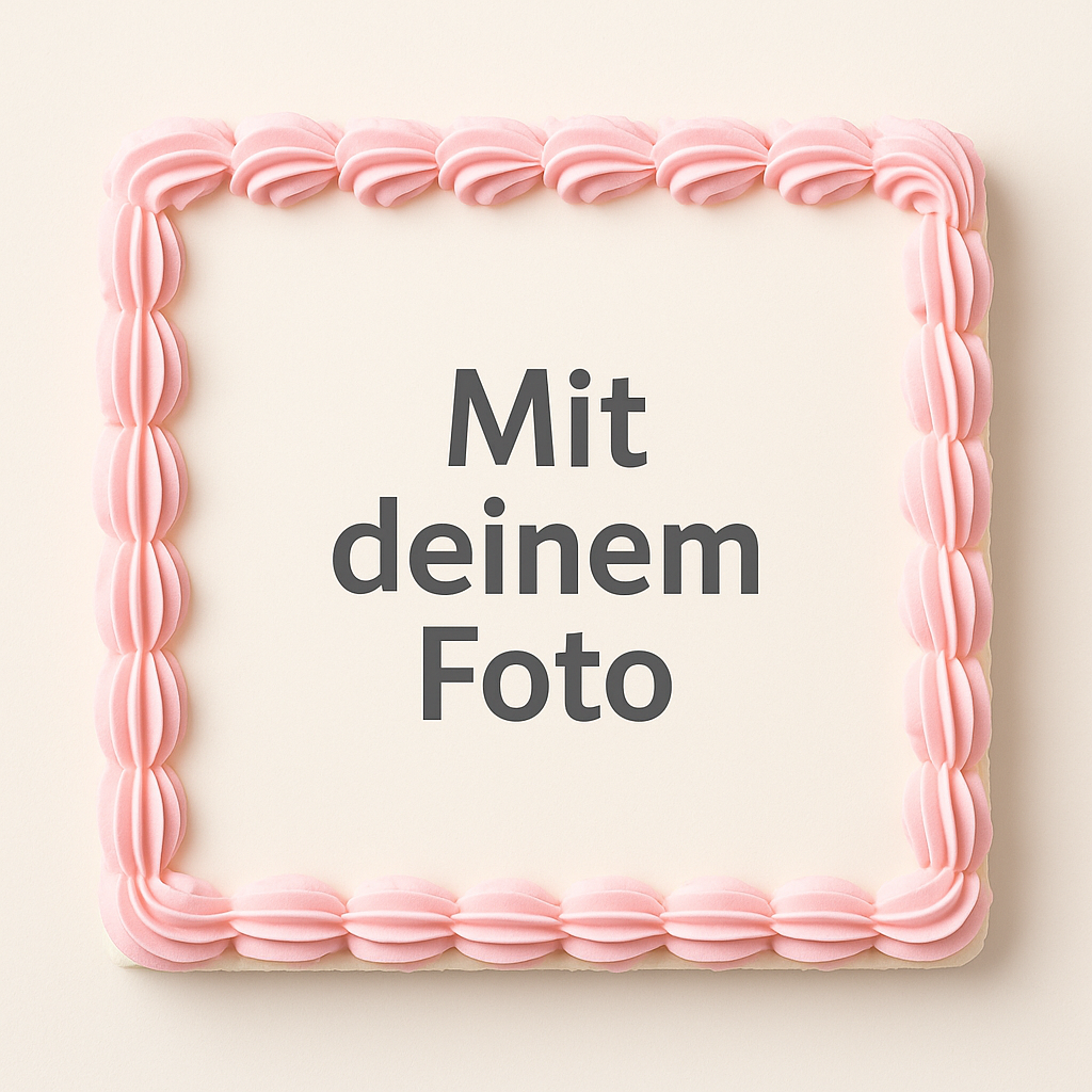 📸 Fototorte – Quadratisch | Mit eigenem Bild & Wunschmotiv
